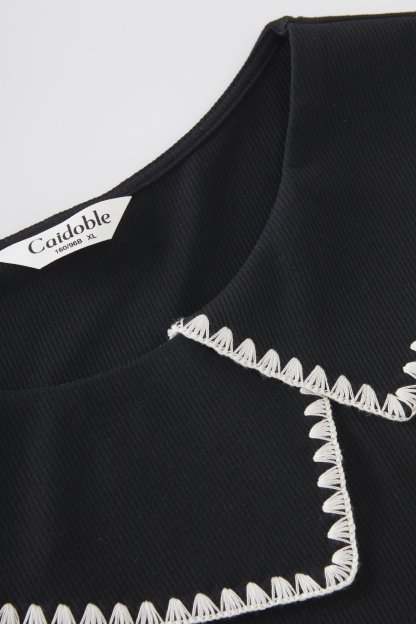 Unique Design Irregular Collar T-shirt FXZ7089