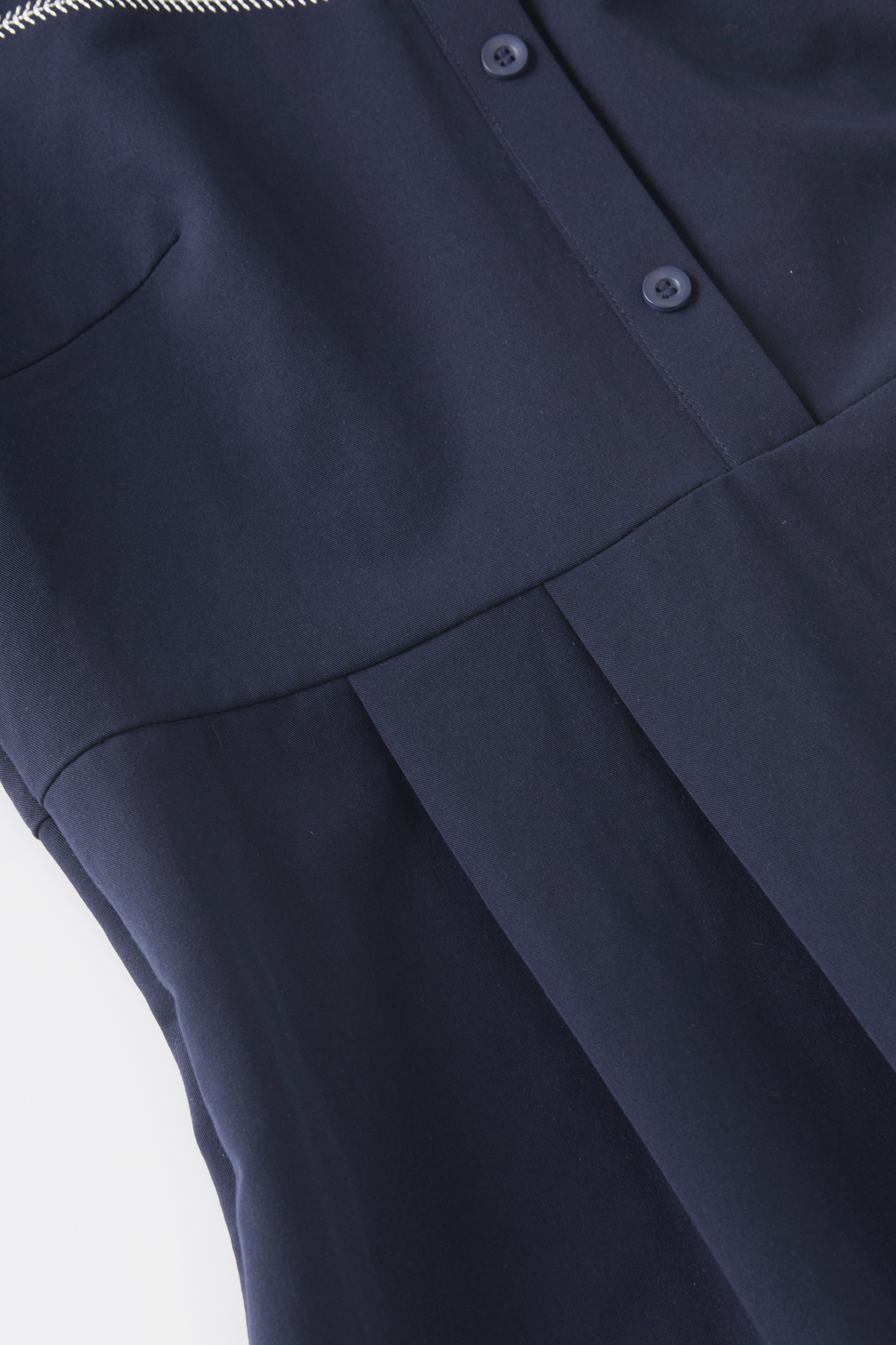 Retro embroidered waist cinching slimming shirt dress FXQ8036