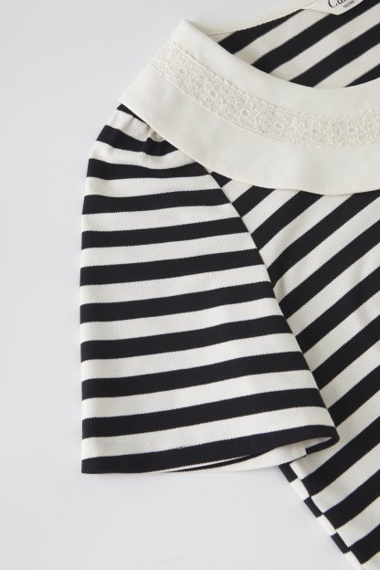 Baby collar lace bow T-shirt FXZ8066