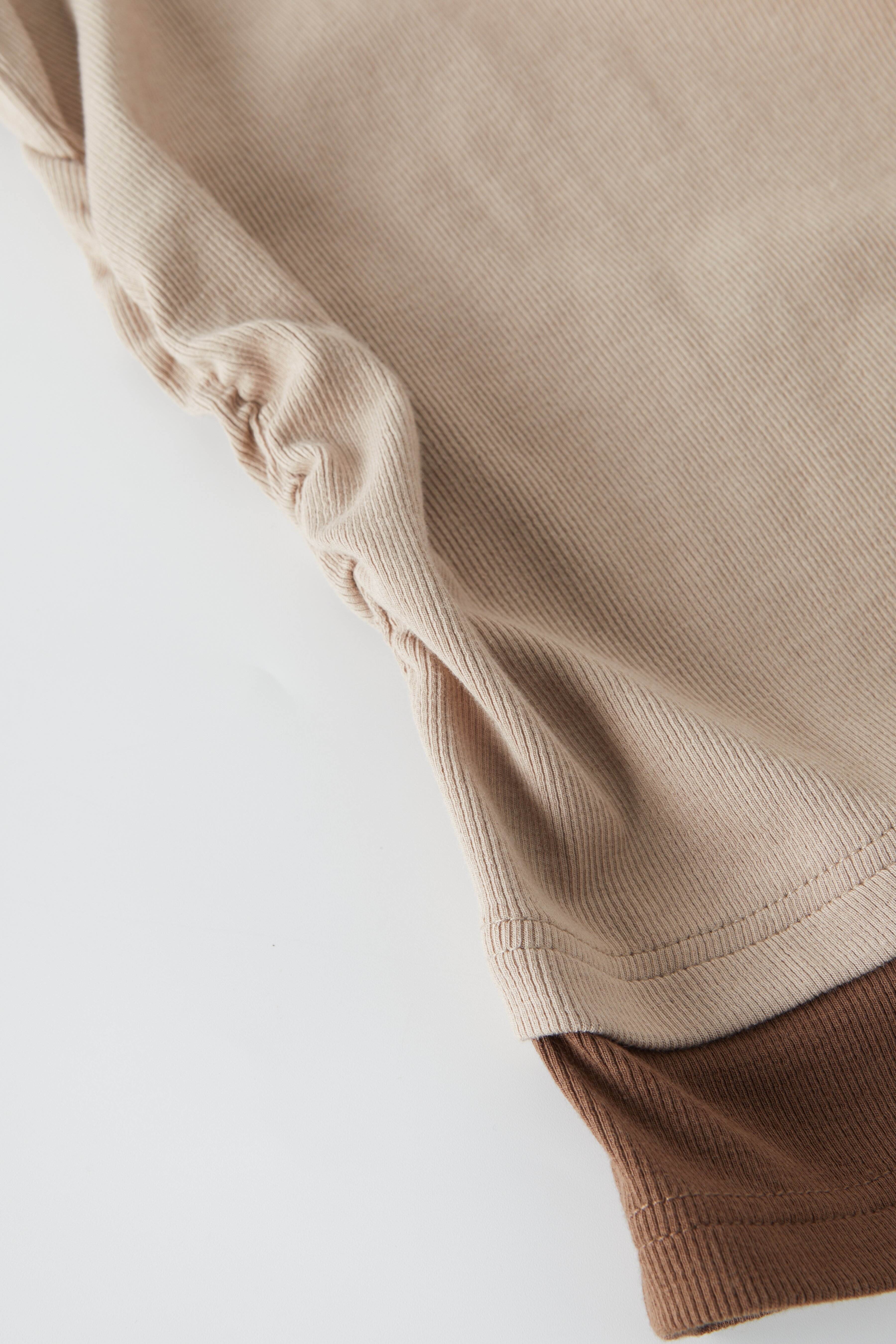 Fake Two-Piece Spliced Hooded Long Sleeve T-Shirt Top ECZ1921