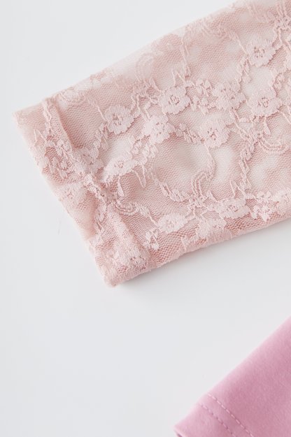 Lace Patchwork Fake Two-Piece T-Shirt ECZ2523