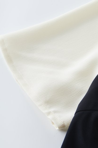 Doll Collar Patchwork Fake Two-Piece Dress DXQ1929