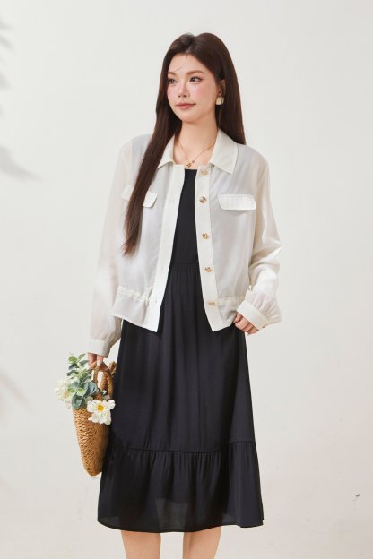 Breathable and skin-friendly drawstring waist shirt FCW8033