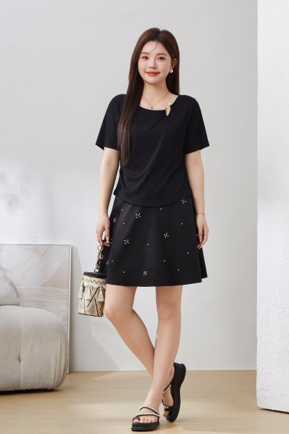 SEA Pleated Waist Tencel Cotton Top EXZ5068