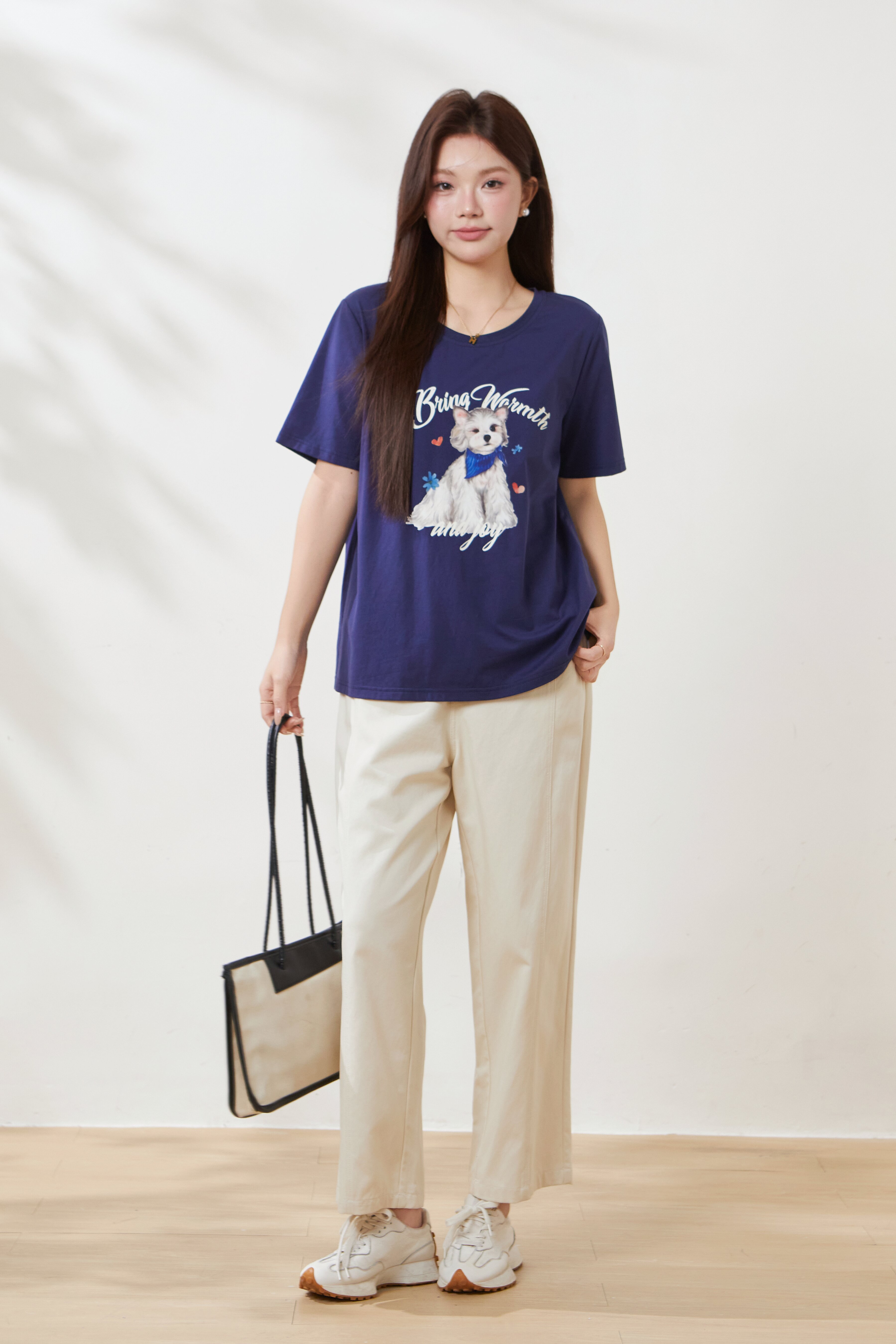 Fun and Cute Pet Letter Print T-Shirt FXZ5370