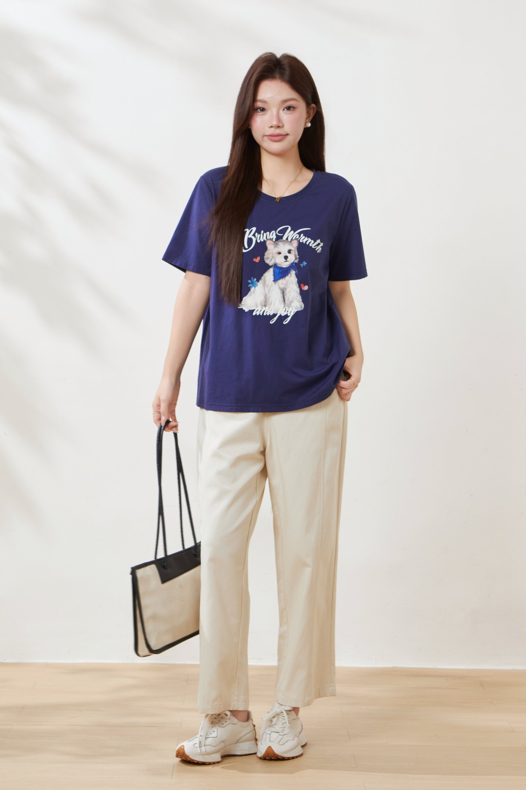 Fun and Cute Pet Letter Print T-Shirt FXZ5370