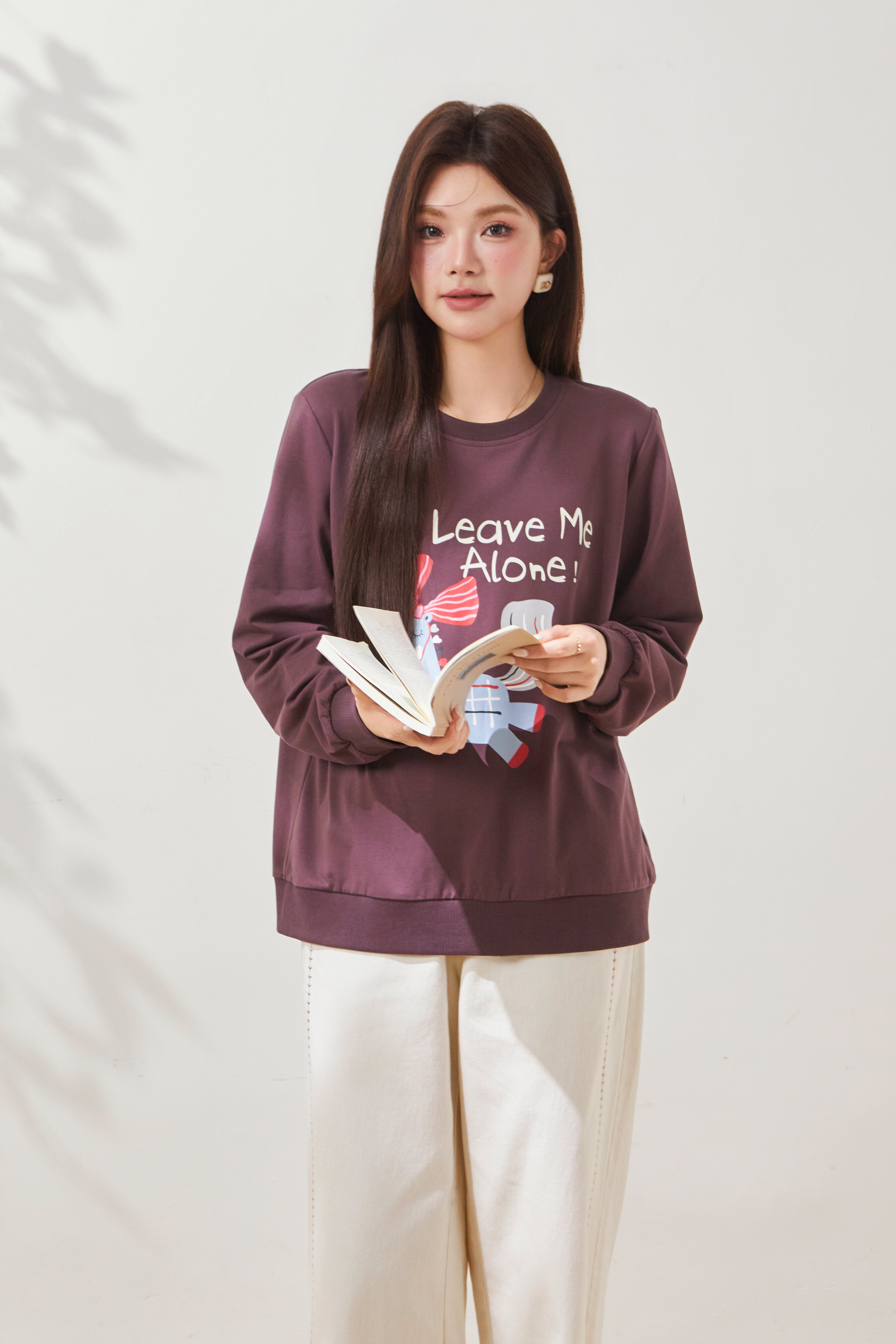 Round-neck cartoon pony print sweatshirt FCZ7080