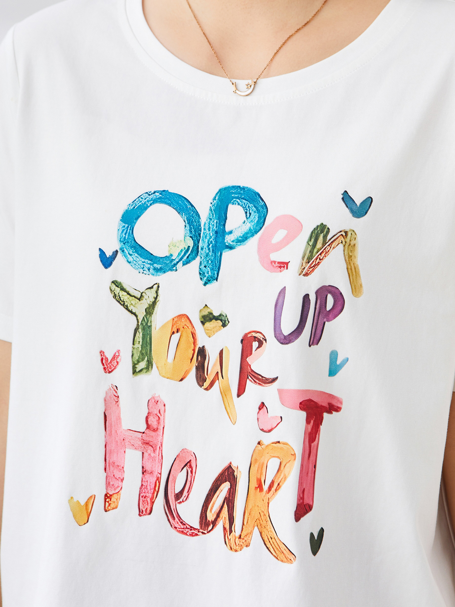 Casual letter print T-shirt EXZ3063