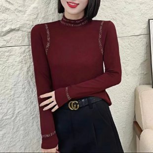 【รุ่นใหม่ฤดูใบไม้ร่วง】เสื้อแคชเมียร์ประดับเพชรเรียบหรูสำหรับคุณแม่