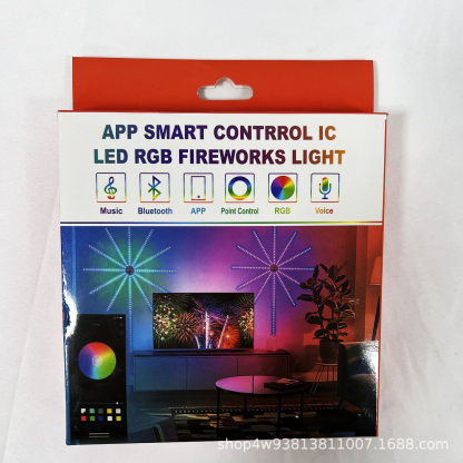 โคมไฟ LED รูปทรงดอกไม้ไฟแบบการควบคุมด้วยเสียงพร้อมเพลงที่สีสัน 