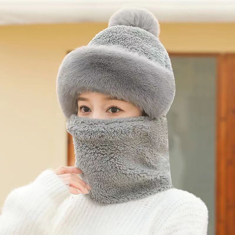หมวกกันลมปิดหูแคชเมียร์บริสุทธิ์