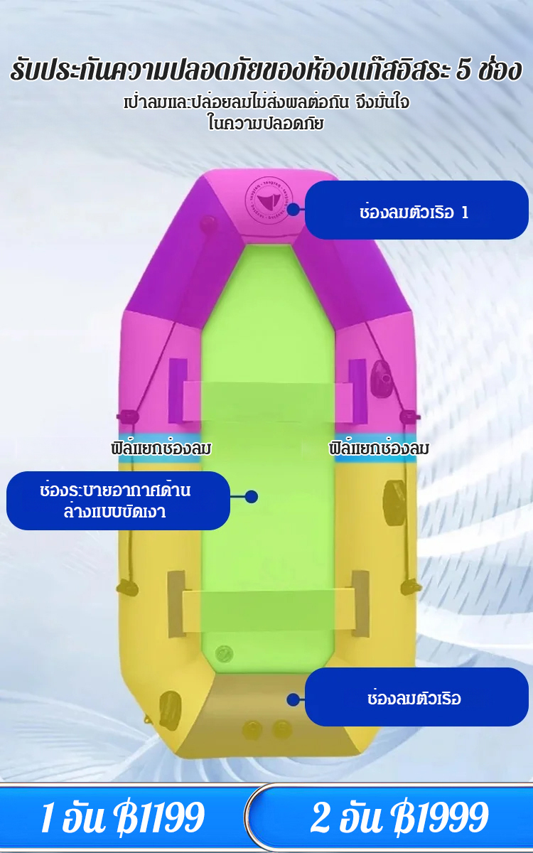 เรือยางตกปลาเป่าลมรุ่นใหม่