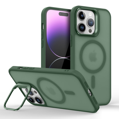 เคสโทรศัพท์พร้อมขาตั้งเลนส์โลหะพื้นผิวด้านละเอียด