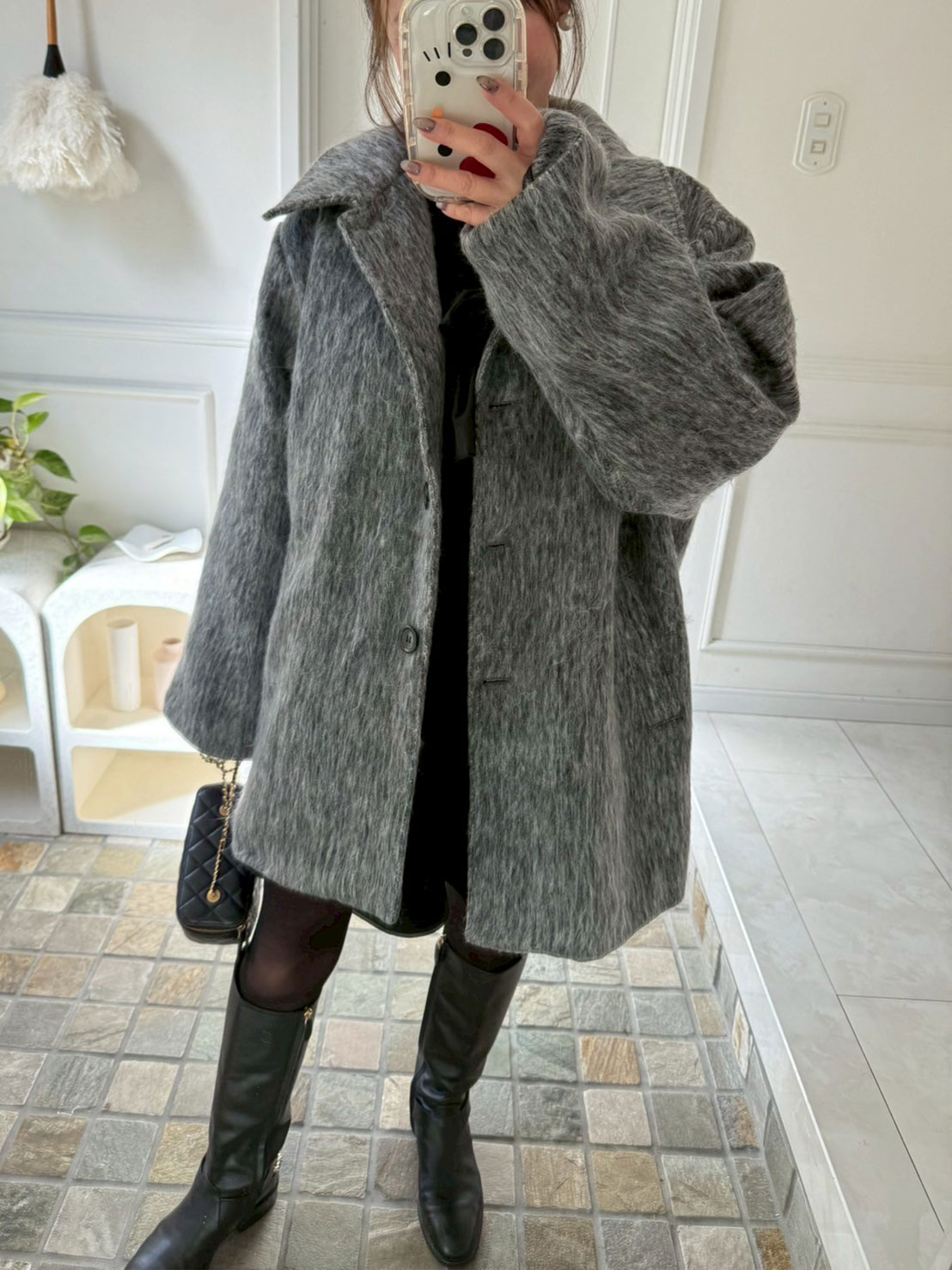 シャギーAライン2wayコート(sd74823)