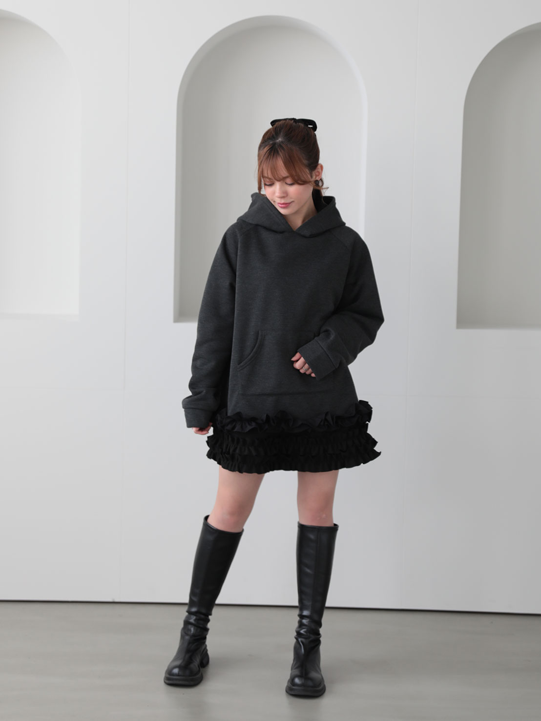 裾フリルオーバーフーディ(aj030)TH