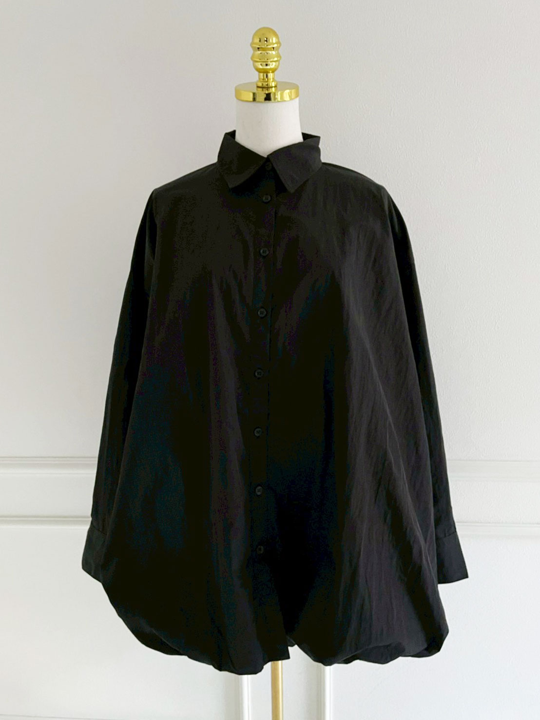 裾バルーン シャツワンピース(sd65923)