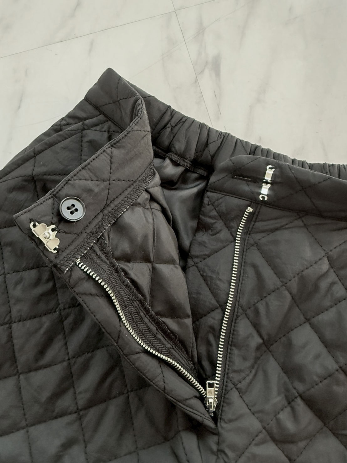 ふんわり形状記憶 美脚見せキルティングパンツ(aj028)