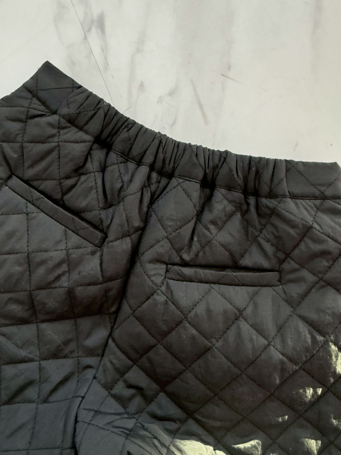 ふんわり形状記憶 美脚見せキルティングパンツ(aj028)