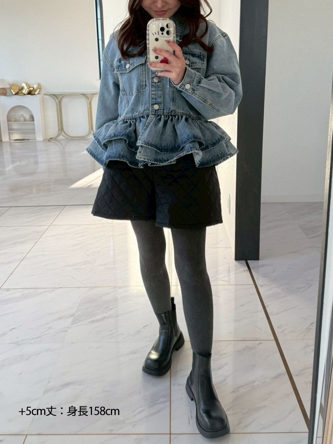 ふんわり形状記憶 美脚見せキルティングパンツ(aj028)