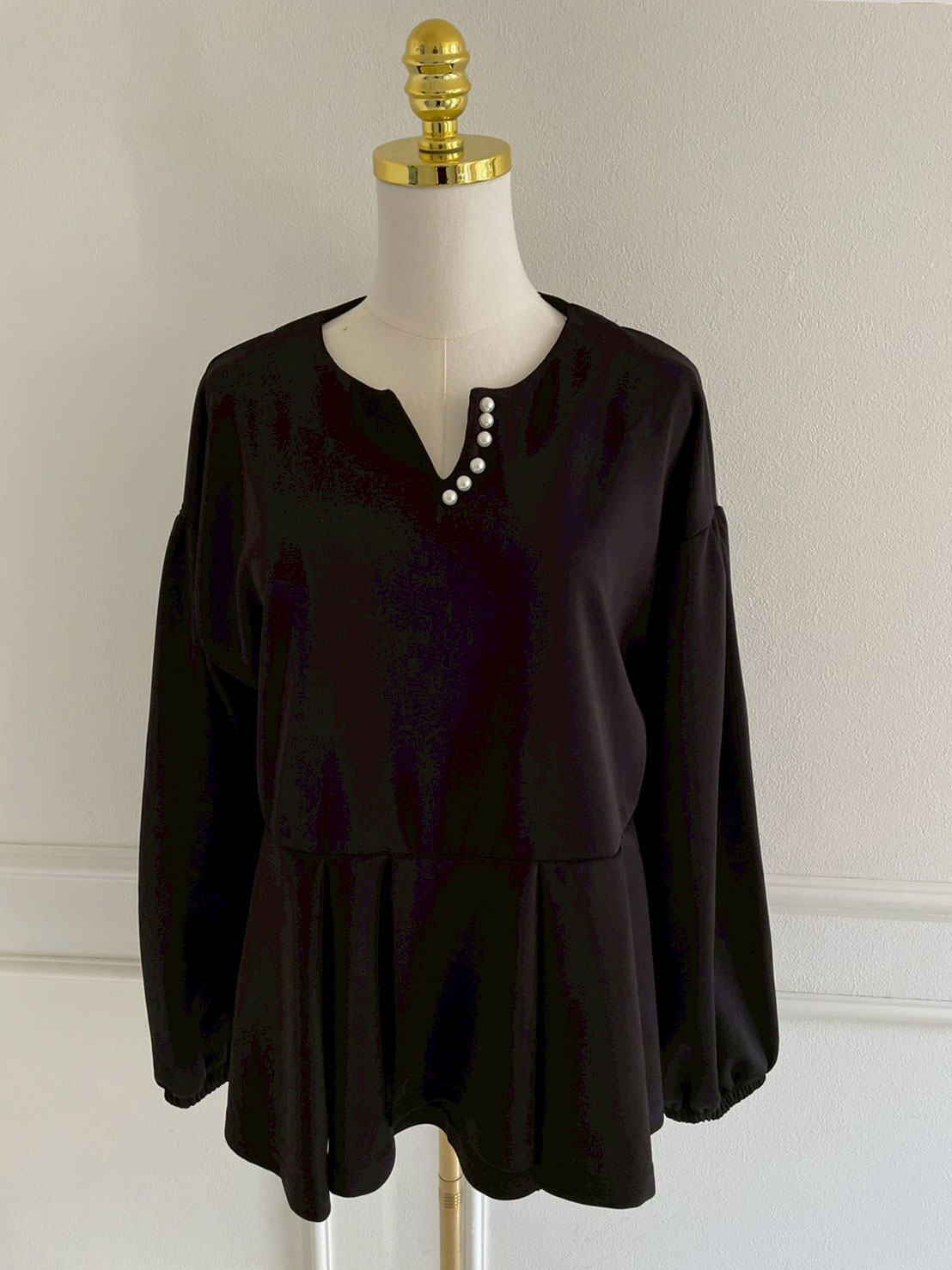 パールネック ボンディングぽわんトップス(sd6130)