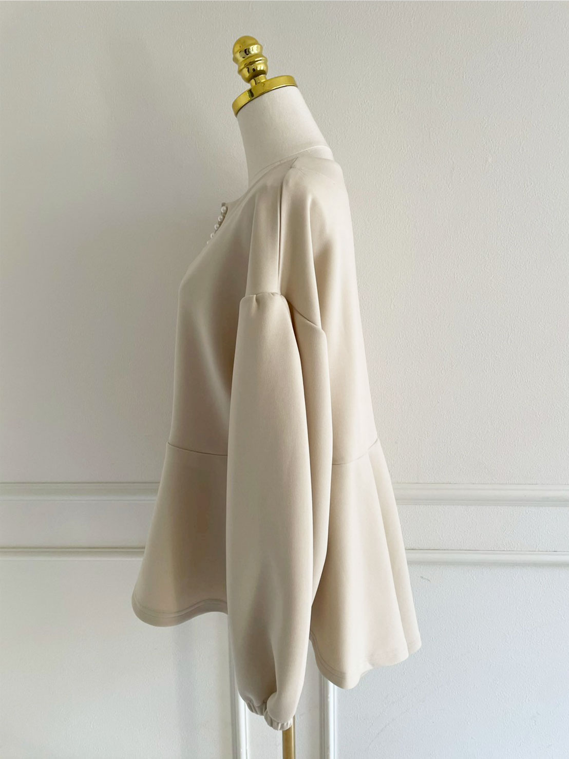 パールネック ボンディングぽわんトップス(sd6130)