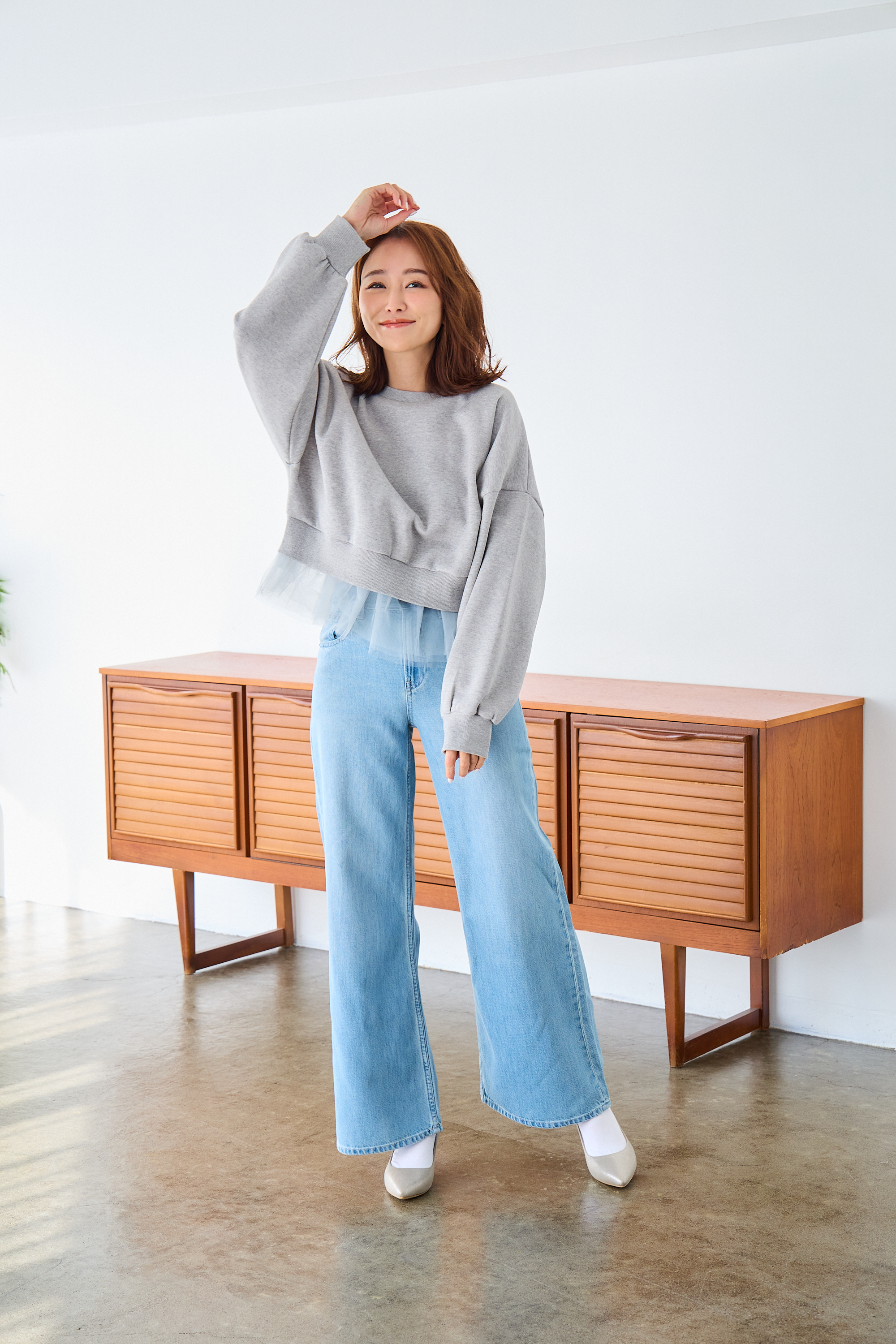 【saya×Myuコラボ】裾チュールドルマンスウェット(myu1207)