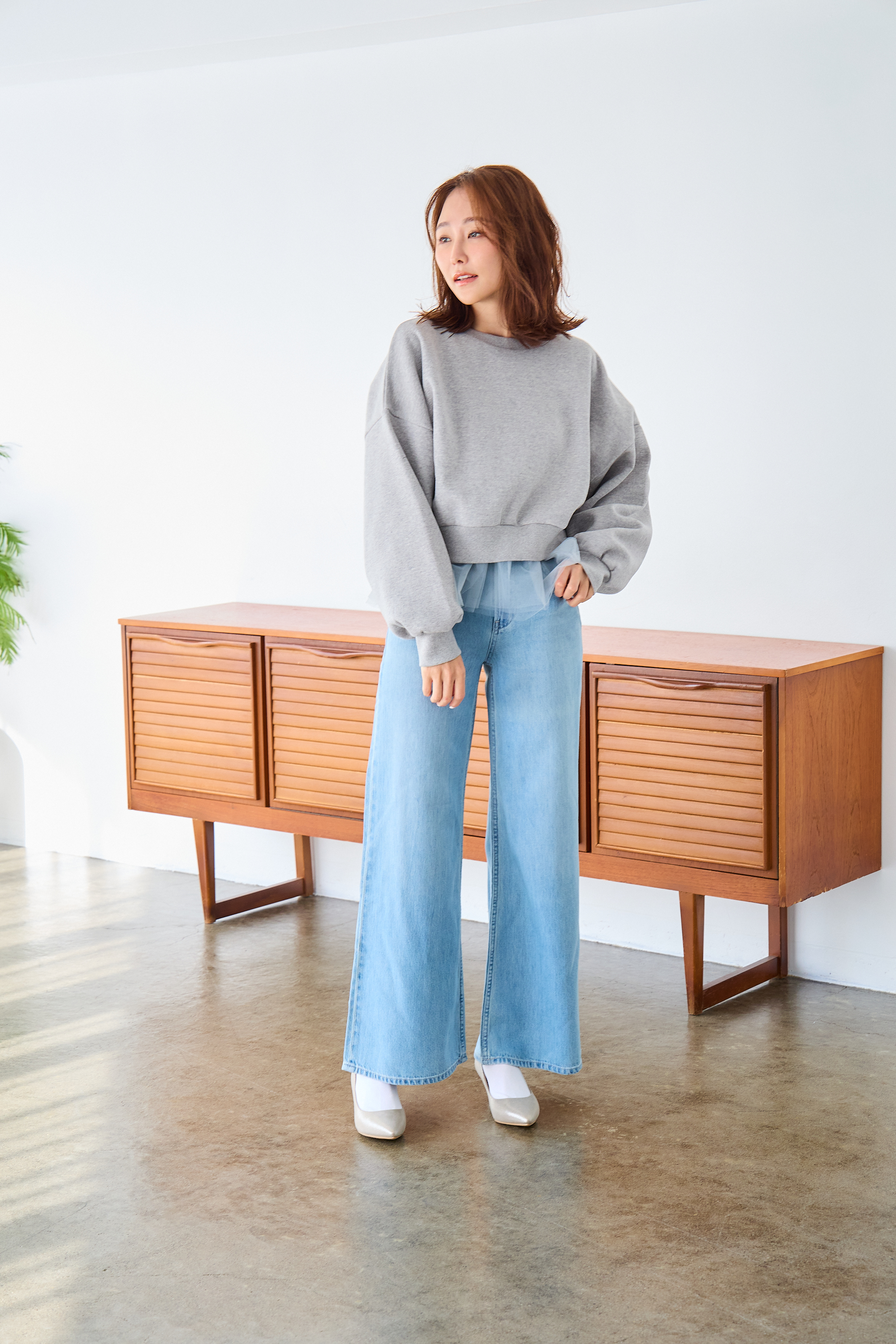 【saya×Myuコラボ】裾チュールドルマンスウェット(myu1207)