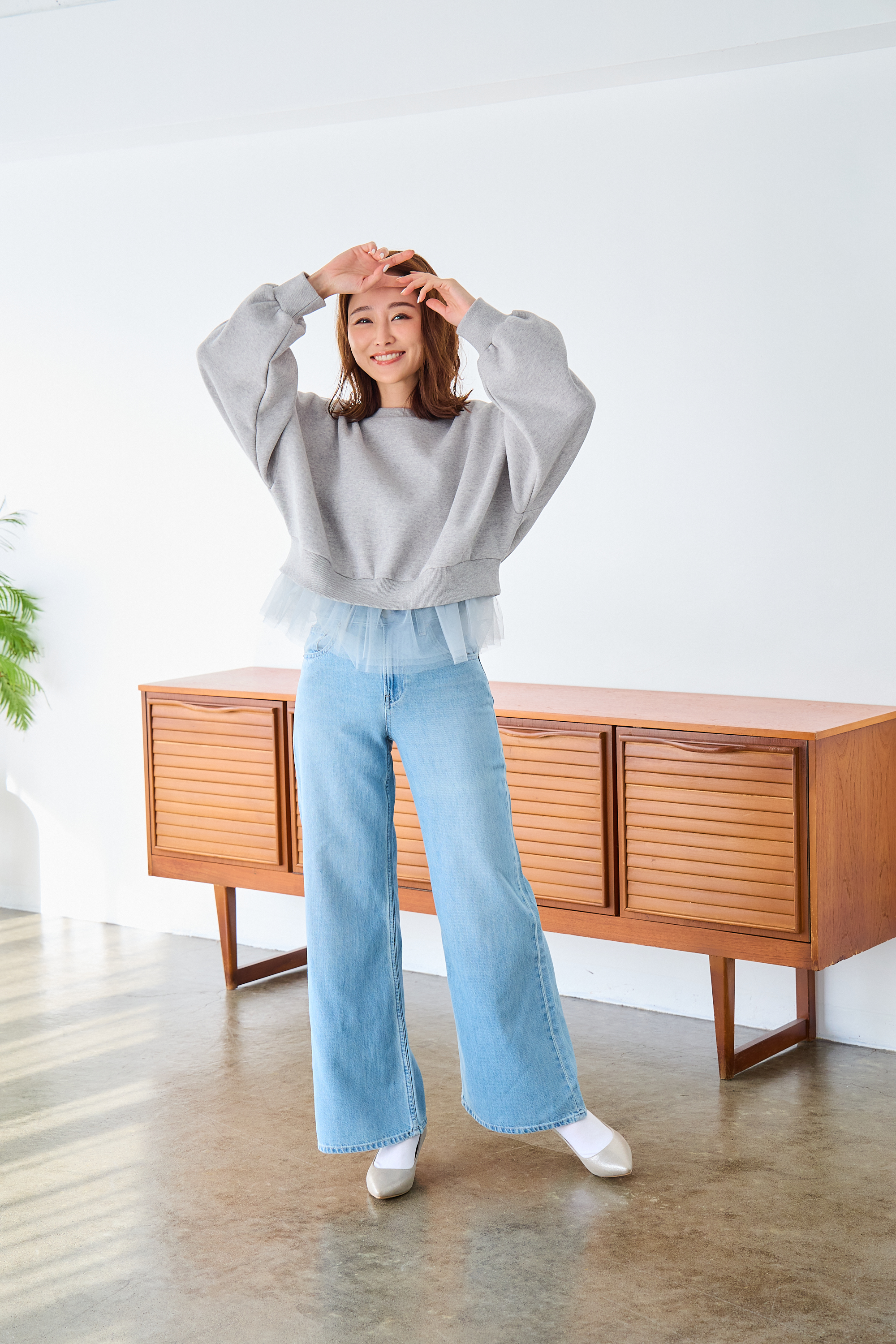 【saya×Myuコラボ】裾チュールドルマンスウェット(myu1207)