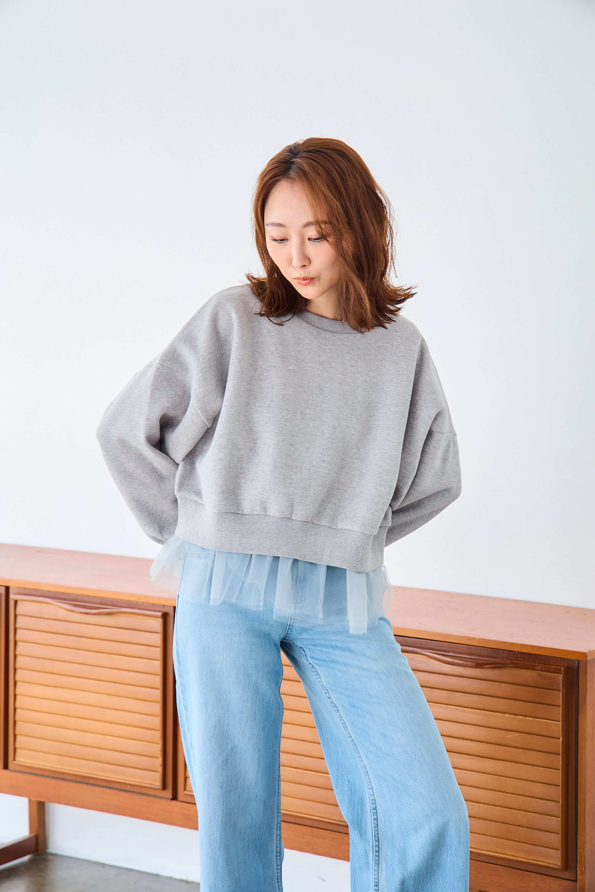 【saya×Myuコラボ】裾チュールドルマンスウェット(myu1207)