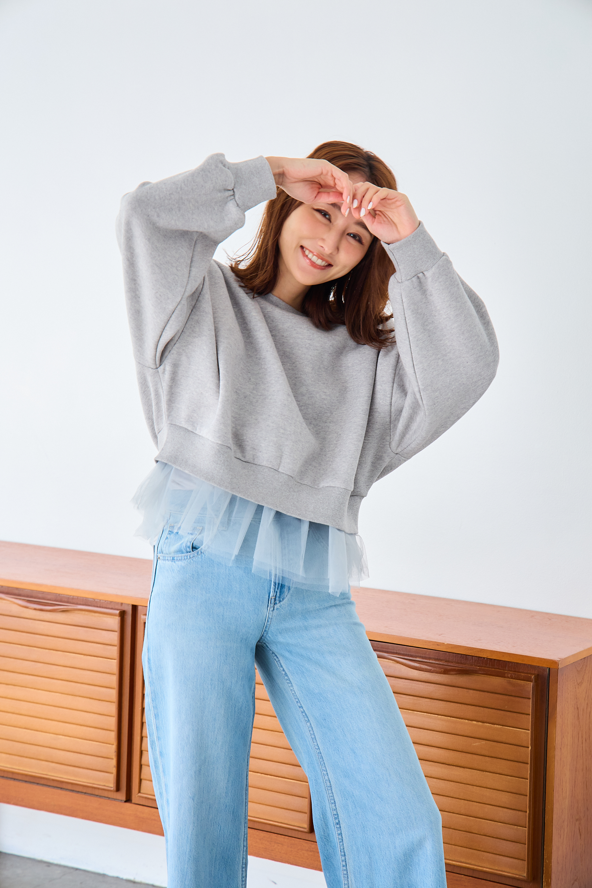 【saya×Myuコラボ】裾チュールドルマンスウェット(myu1207)