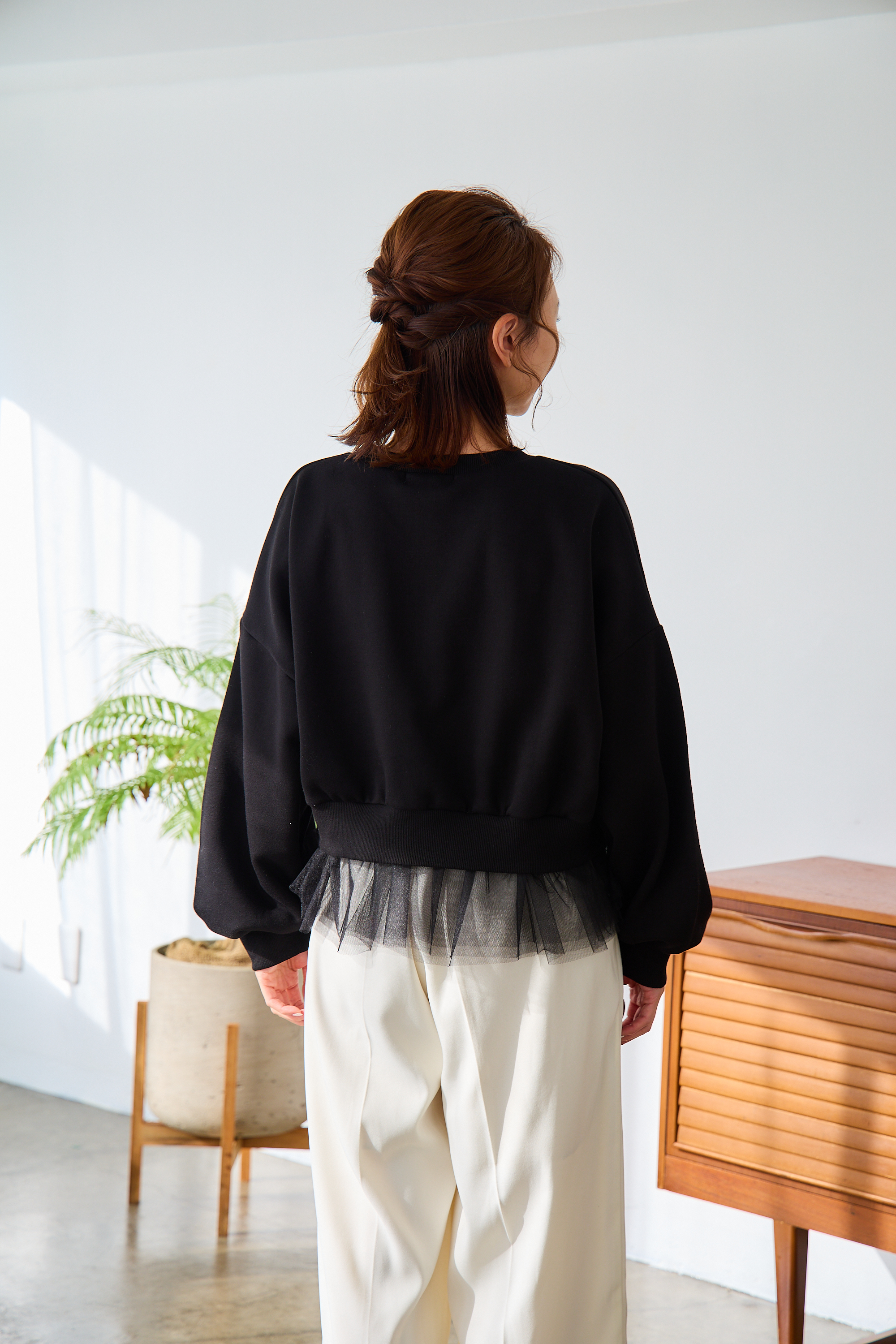 【saya×Myuコラボ】裾チュールドルマンスウェット(myu1207)