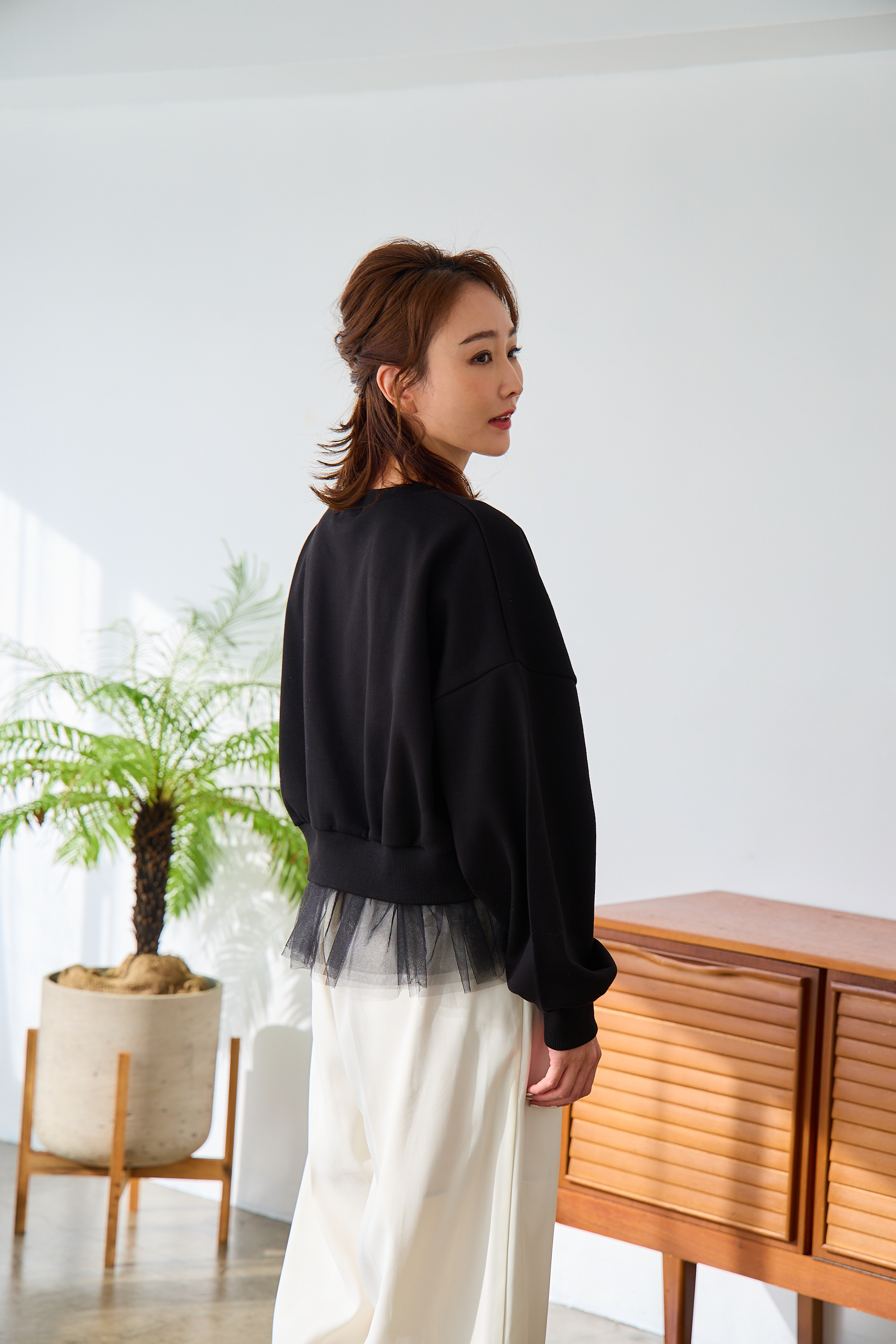 【saya×Myuコラボ】裾チュールドルマンスウェット(myu1207)