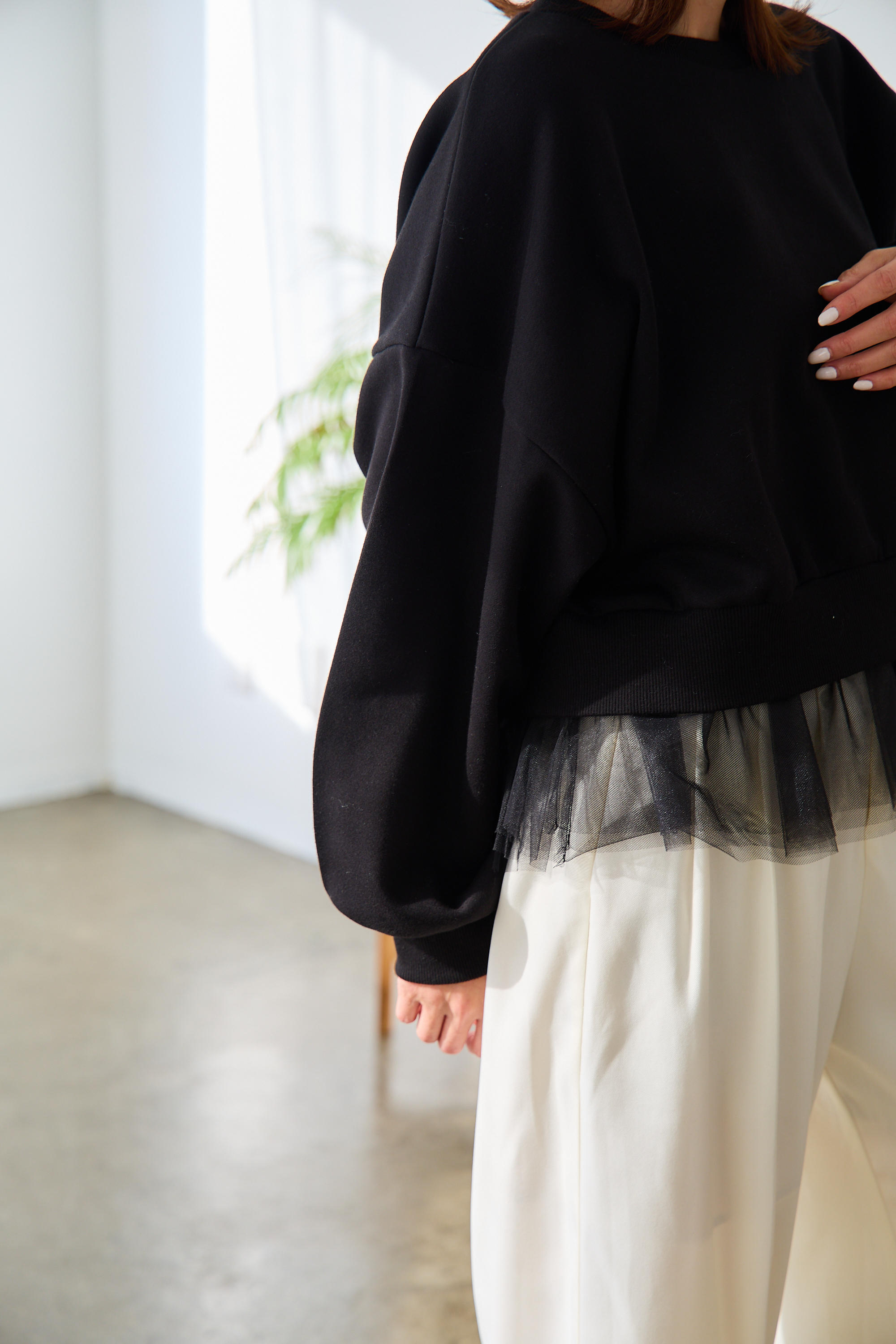 【saya×Myuコラボ】裾チュールドルマンスウェット(myu1207)