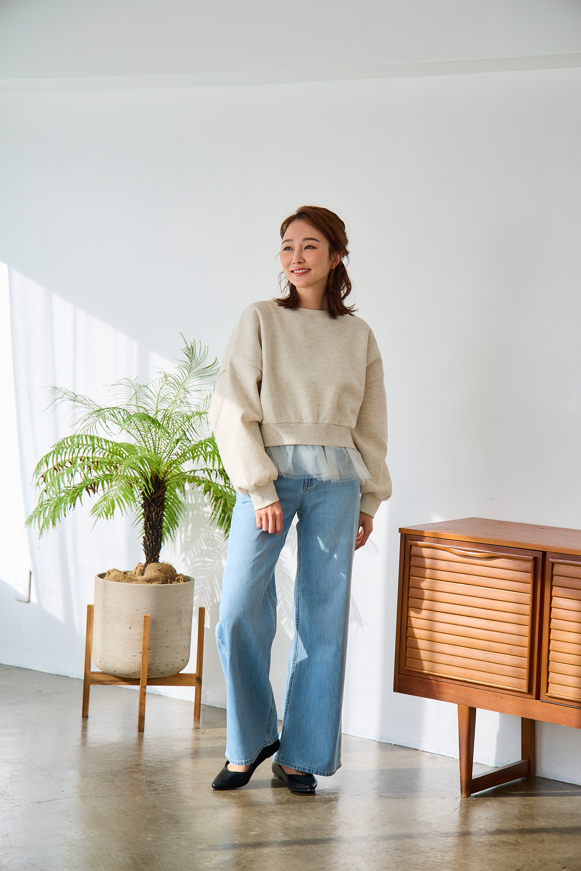 【saya×Myuコラボ】裾チュールドルマンスウェット(myu1207)