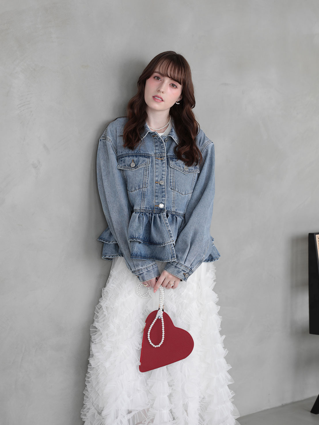 FRILL DENIM JACKET(im001)TH