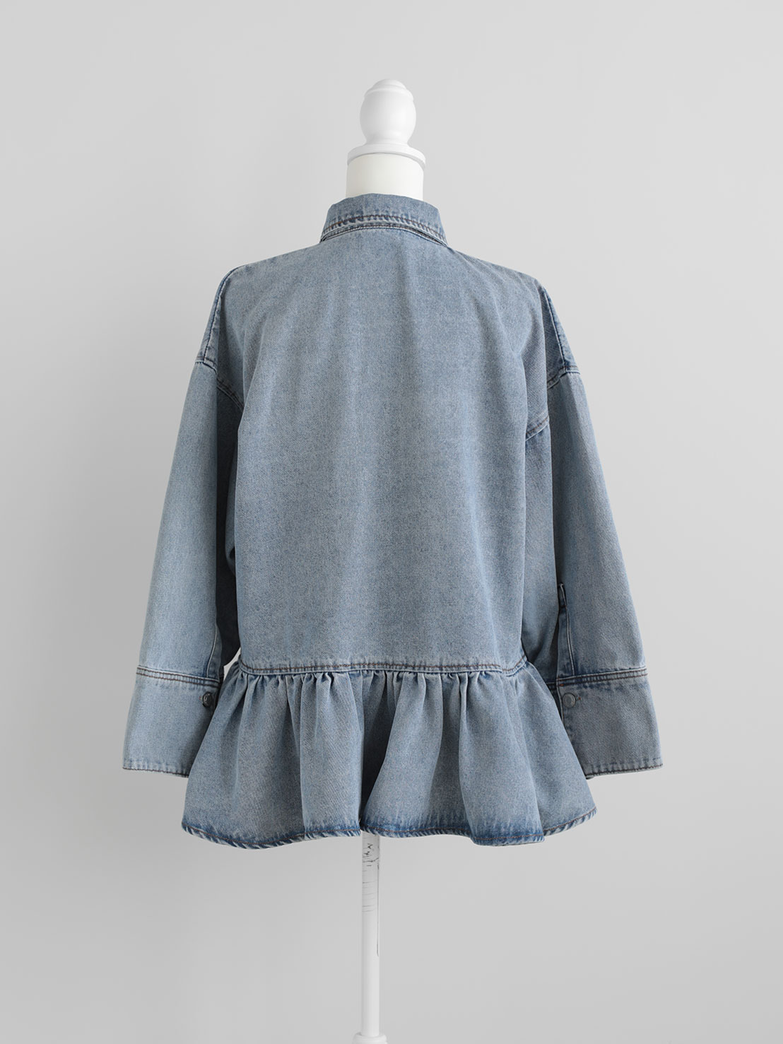 FRILL OCER DENIM SHIRT(im002)