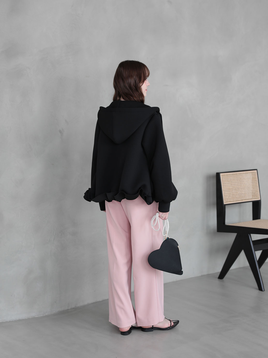 ボンディングフリルパーカー(aj029)TH