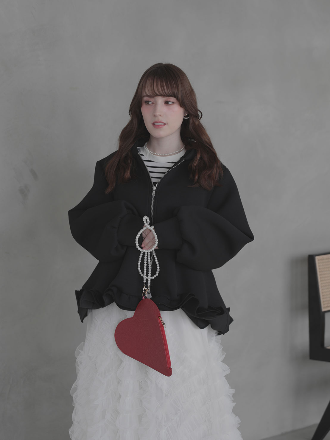 ボンディングフリルパーカー(aj029)TH