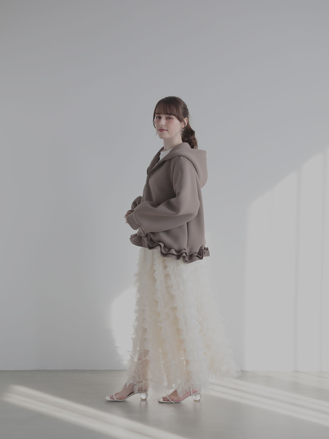 ボンディングフリルパーカー(aj029)TH