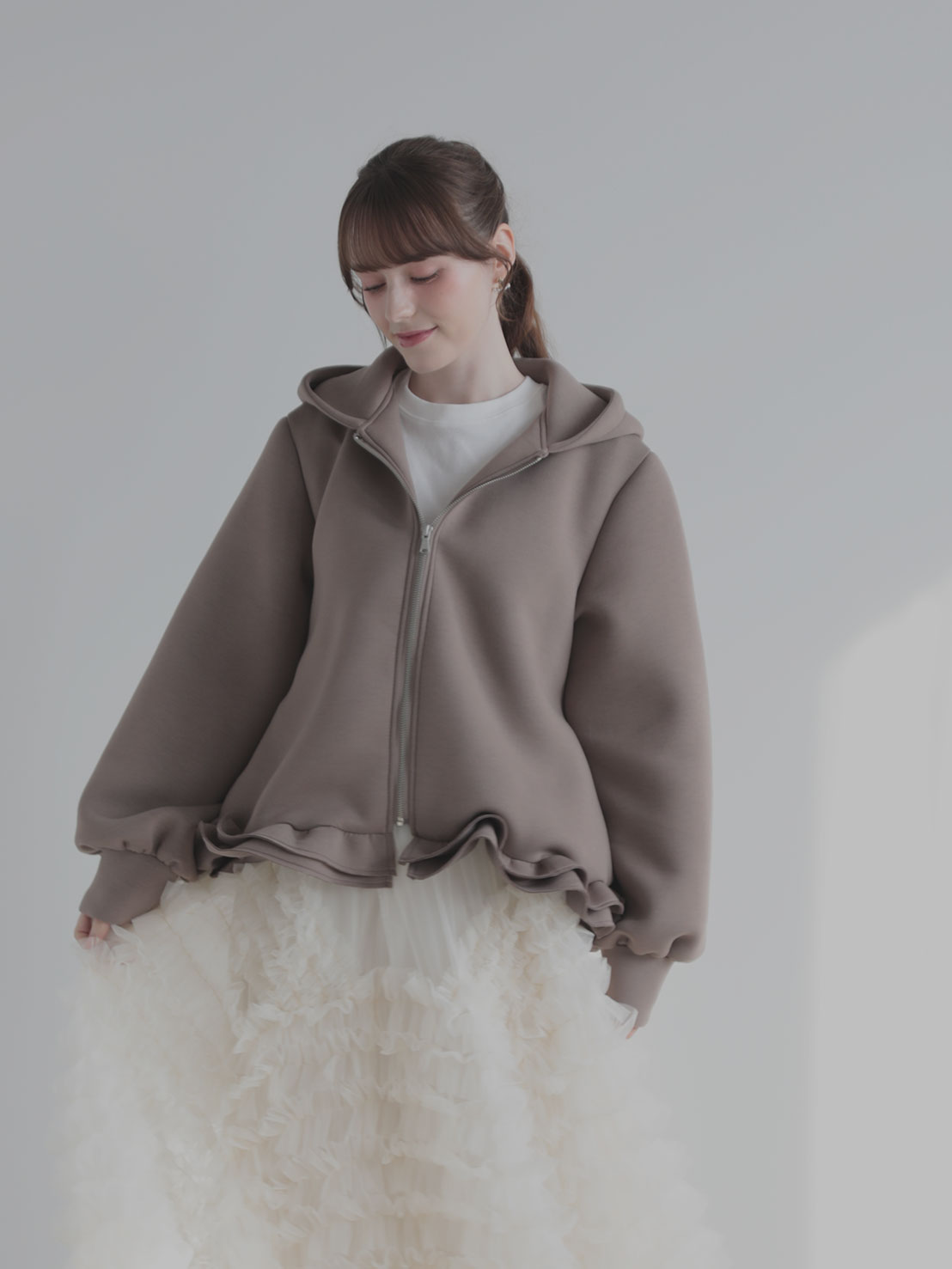 ボンディングフリルパーカー(aj029)TH