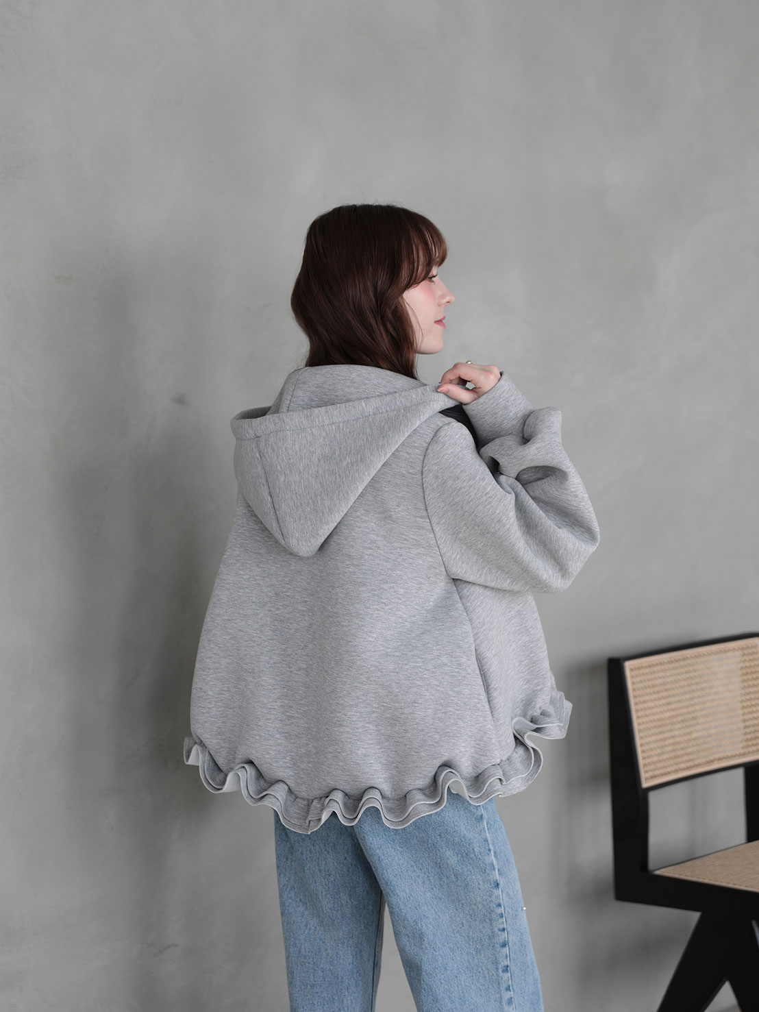 ボンディングフリルパーカー(aj029)TH