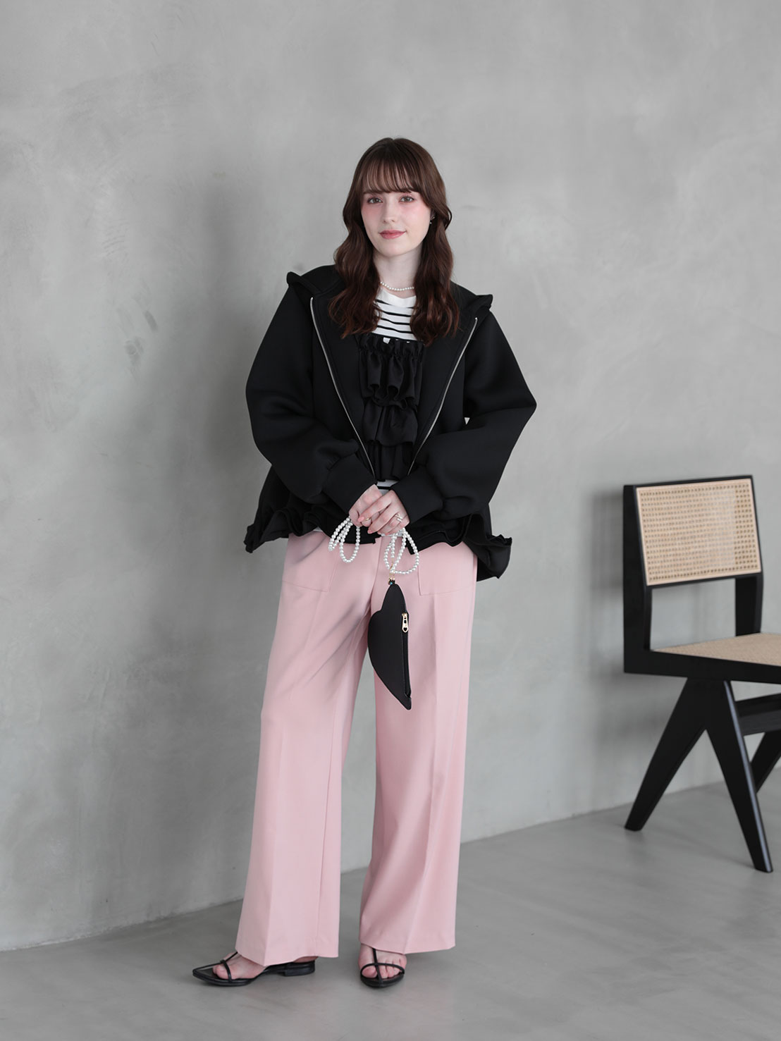 ボンディングフリルパーカー(aj029)TH