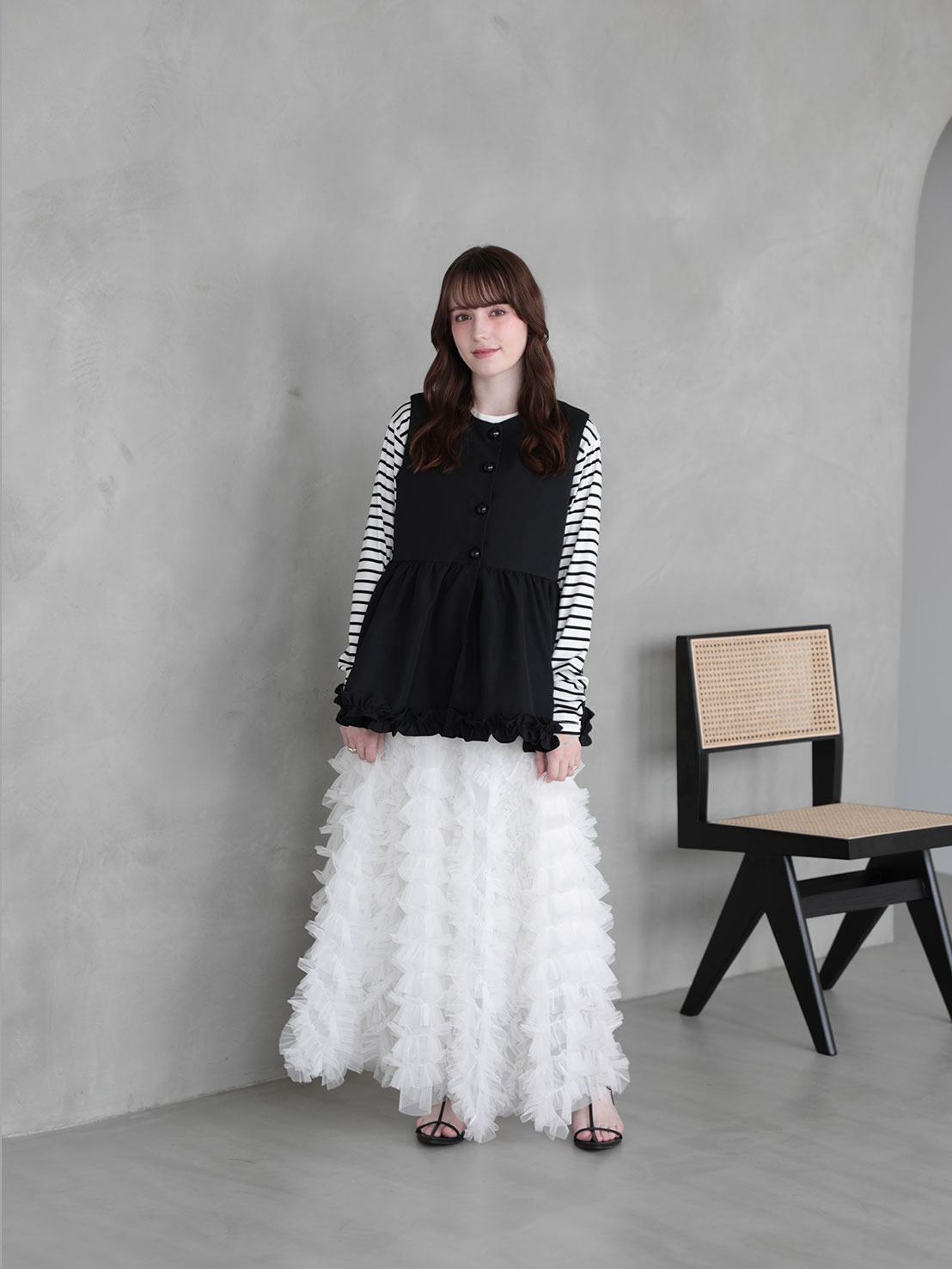 ヘムフリル切替ジレTOPS(sd9040)