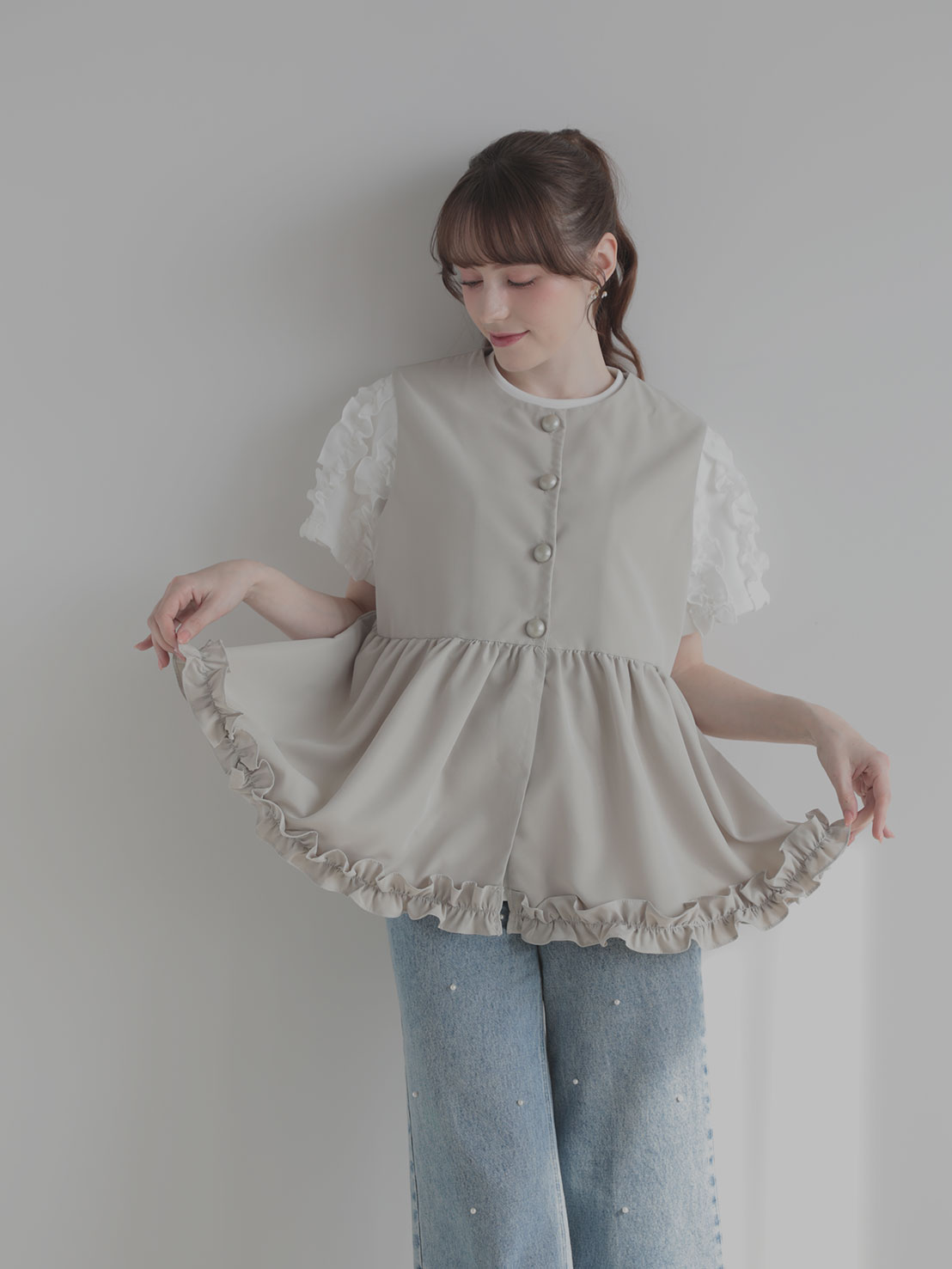 ヘムフリル切替ジレTOPS(sd9040)