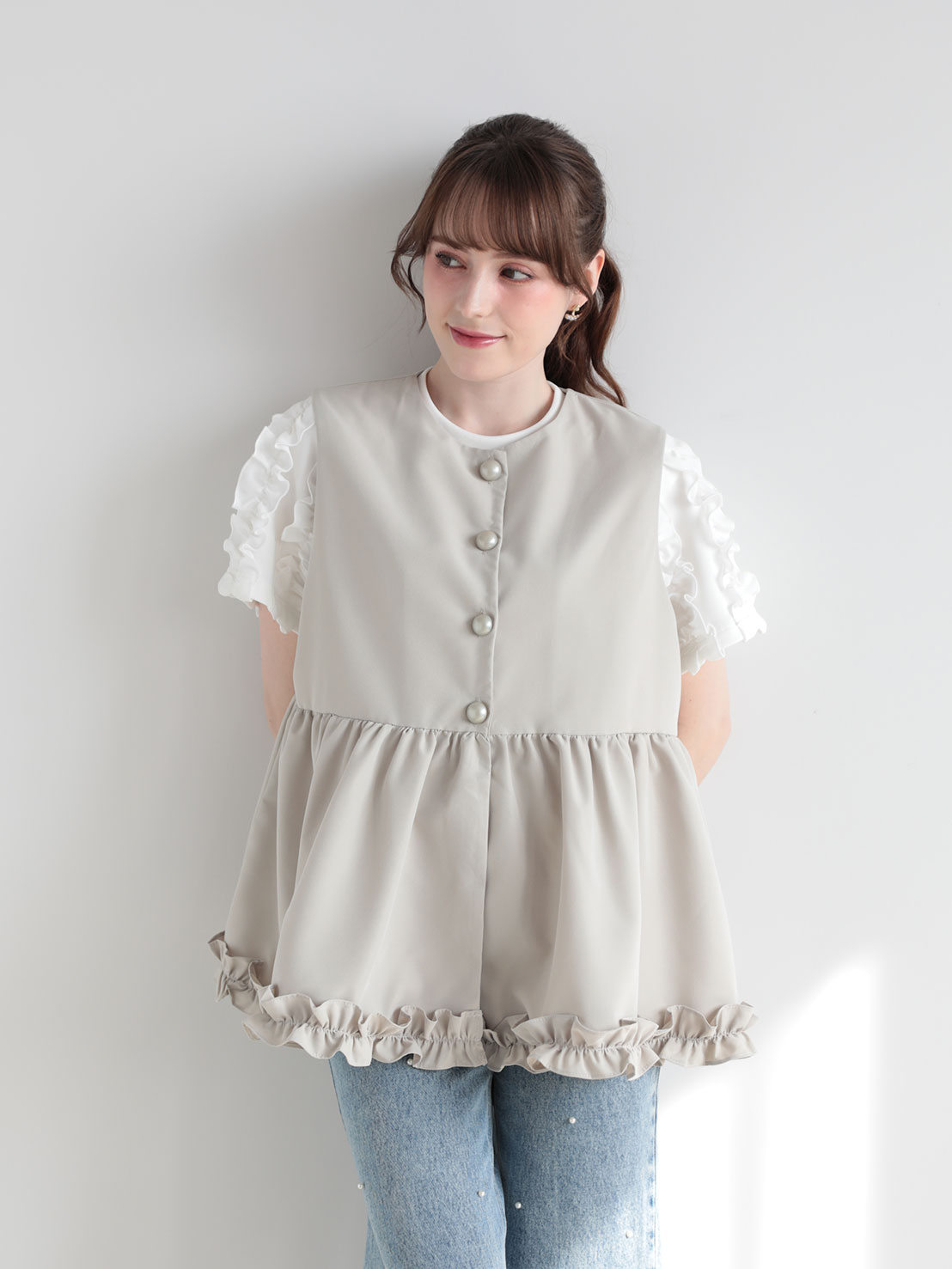 ヘムフリル切替ジレTOPS(sd9040)