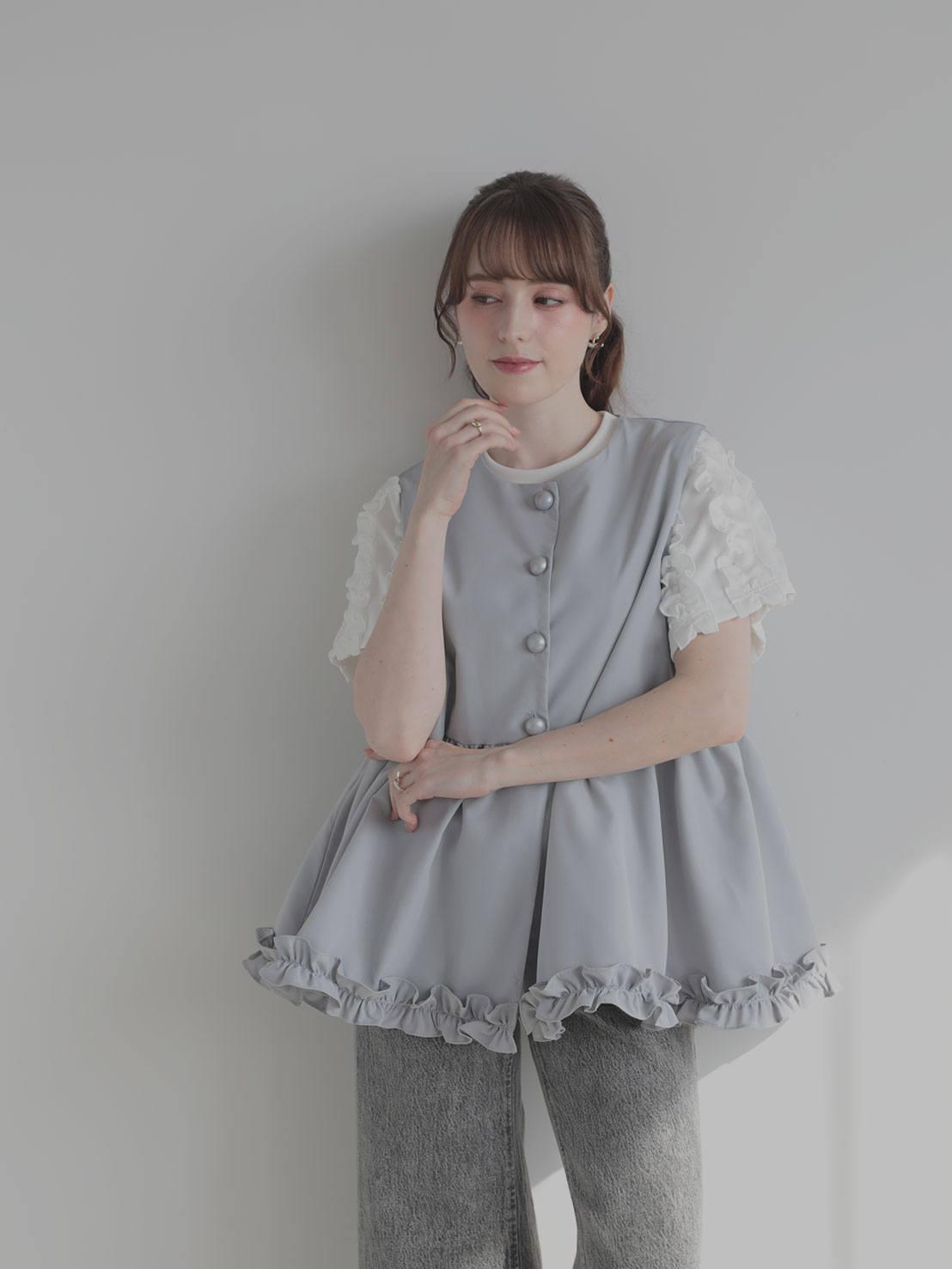 ヘムフリル切替ジレTOPS(sd9040)