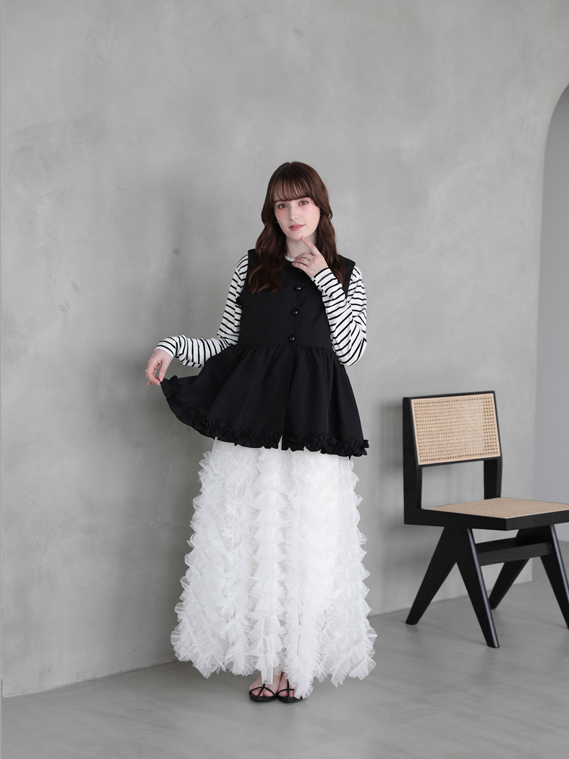 ヘムフリル切替ジレTOPS(sd9040)