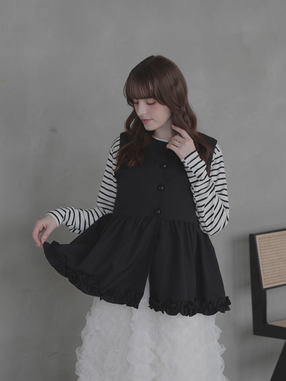 ヘムフリル切替ジレTOPS(sd9040)