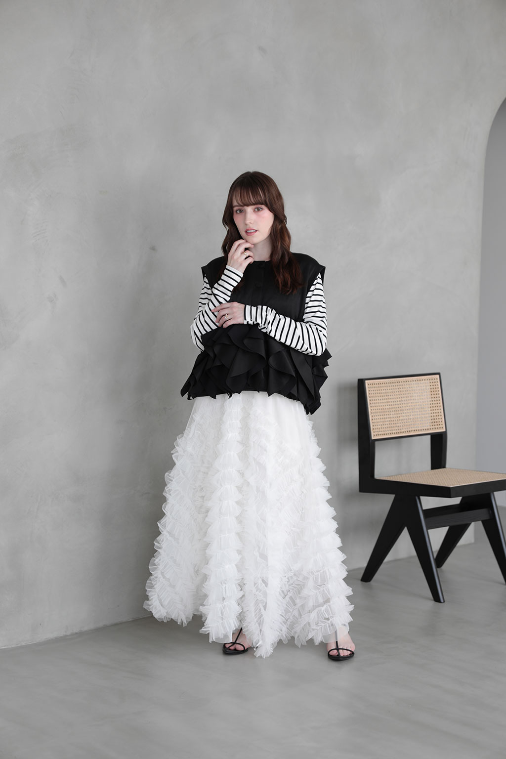 ボンディングフリルジレ(im994)