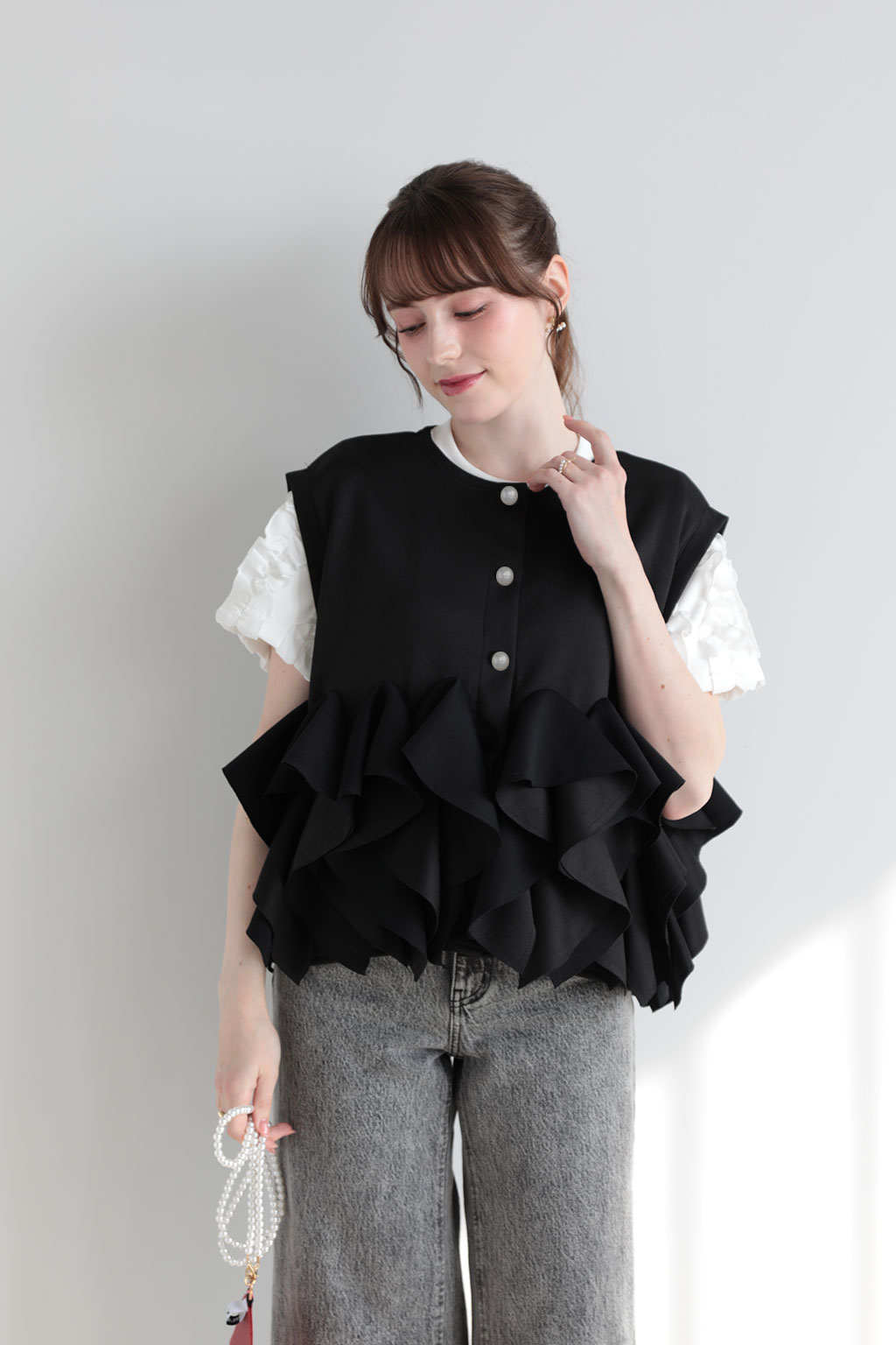 ボンディングフリルジレ(im994)